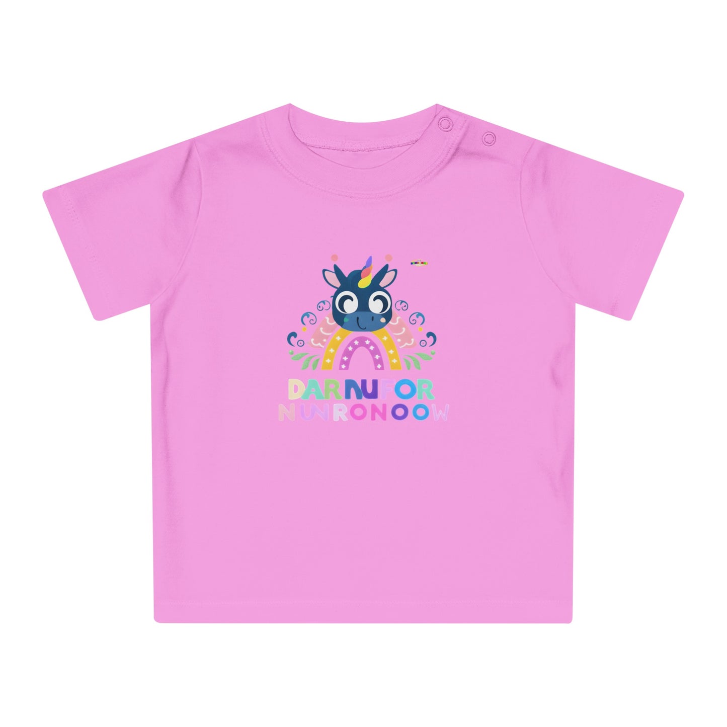 Cute Rainbow letters Baby Unicorn Baby T-Shirt--My Bight Side Clothing