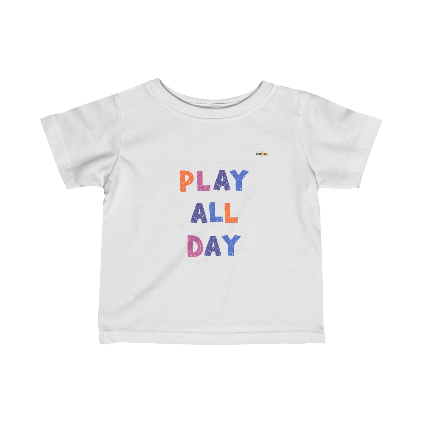 Play All Day Logo Infant Fine Jersey Tee-My Bright Side Clothing