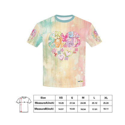 Beautiful Pastel Rainbow Fluttering Heart Butterfly Graphic-Children's T-shirt My Bright Side Clothing