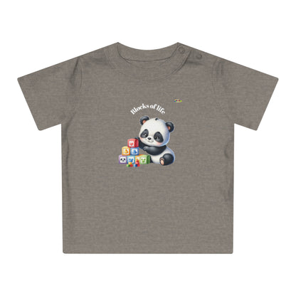 Cute Baby Panda Bear Building Blocks Graphic  Baby T-Shirt-My Bright Side Clothing