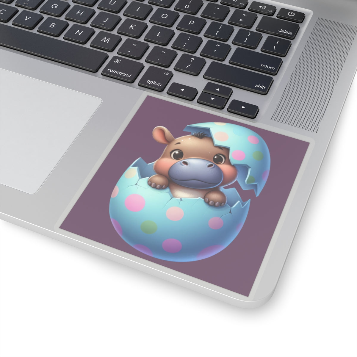 Cute and Sweet Little Hippo Easter Egg -Kiss-Cut Sticker-My Bright Side Clothing