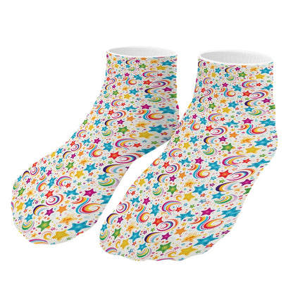 Star Rainbow Pattern Children's Comfortable Socks -5 Pairs -MyBrightSideClothing