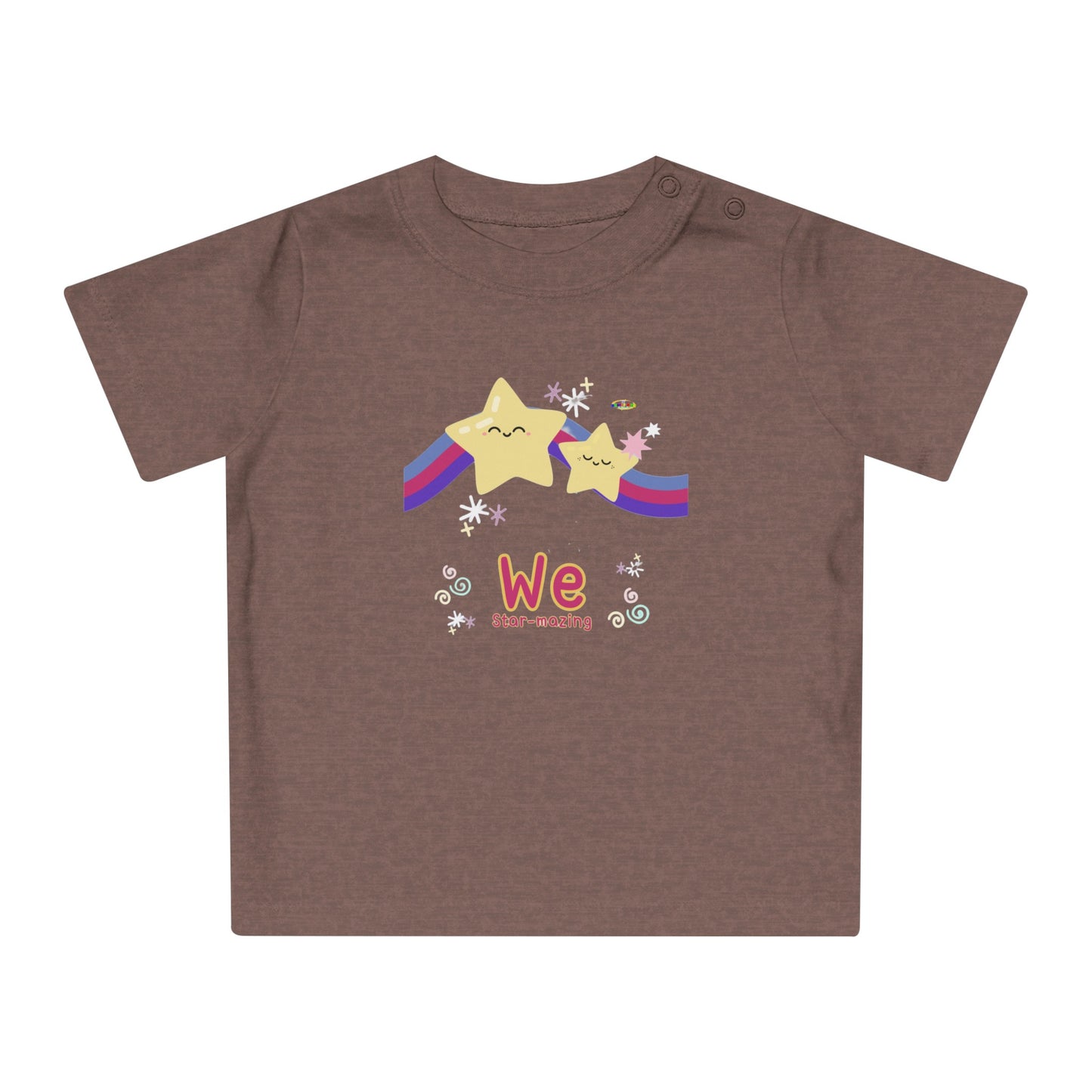 Cute We are Star-mazing rainbow star Graphic Baby T-Shirt-My Bright Side Clothing