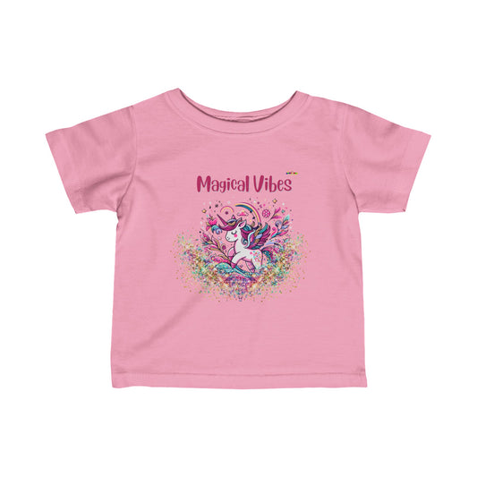 Magical Vibes Cute Rainbow Unicorn Infant Fine Jersey Tee-My Bright Side Clothing