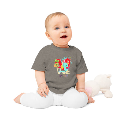 Cute roar-ing love baby dino graphic Baby T-Shirt--My Bright Side Clothing