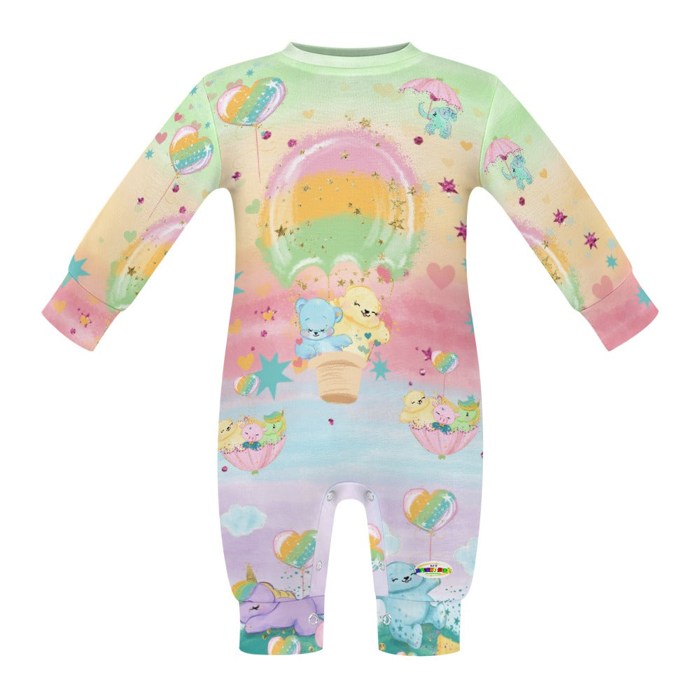 Cute Pastel Rainbow Bears Baby Romper- My Bright Side Clothing