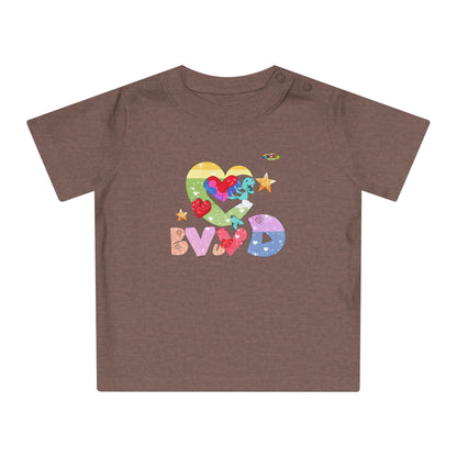 Cute Roaring Love Dino Graphic Baby T-Shirt-mybrigtsideclothing.com