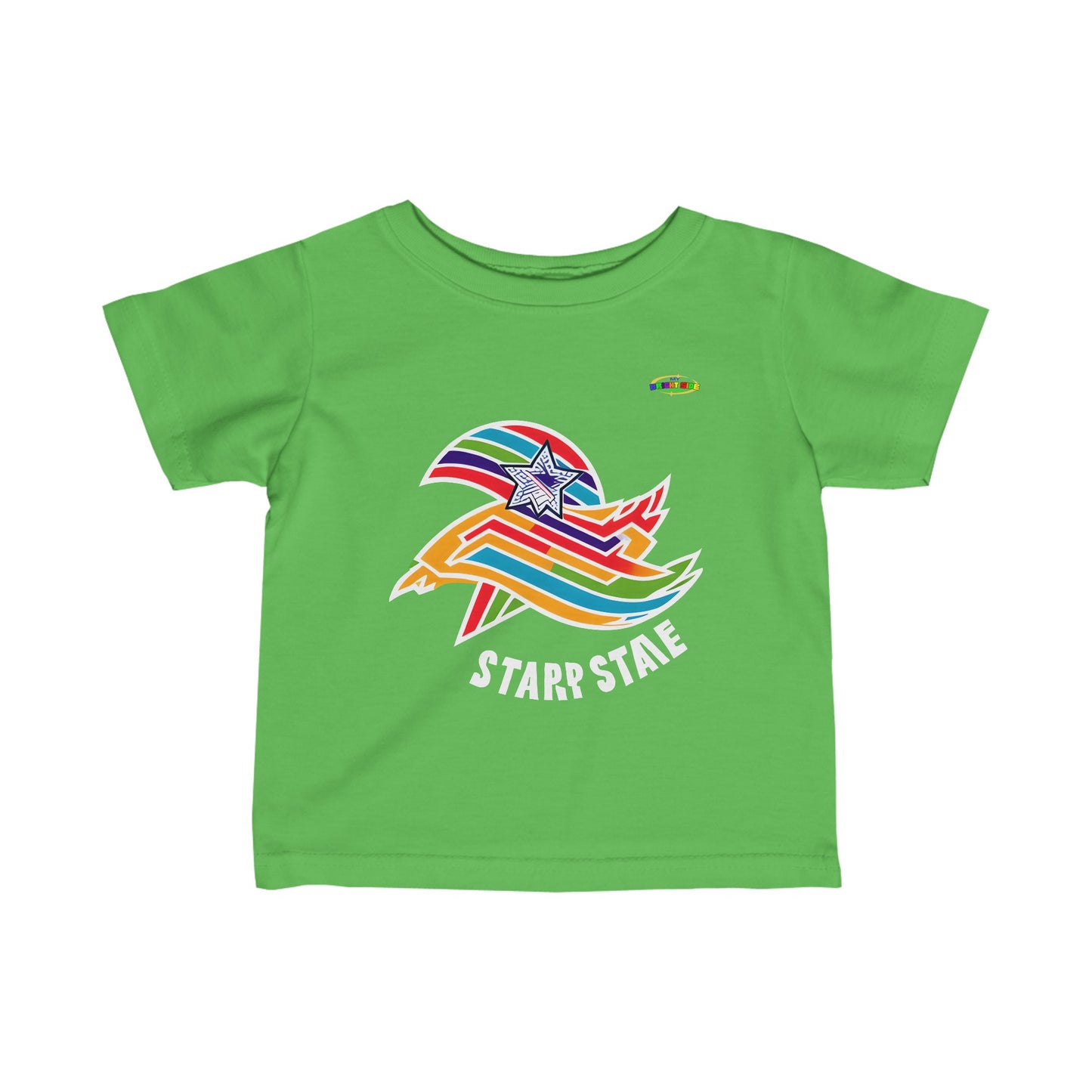 Rainbow Sports Star Logo Infant Fine Jersey Tee-MyBrightSideClothing