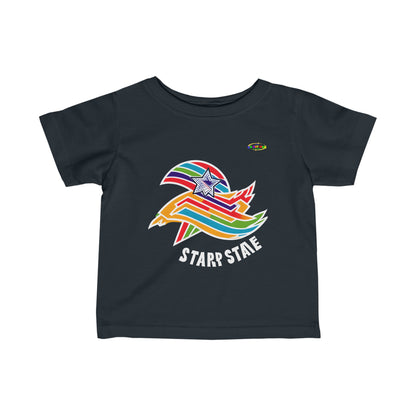 Rainbow Sports Star Logo Infant Fine Jersey Tee-MyBrightSideClothing