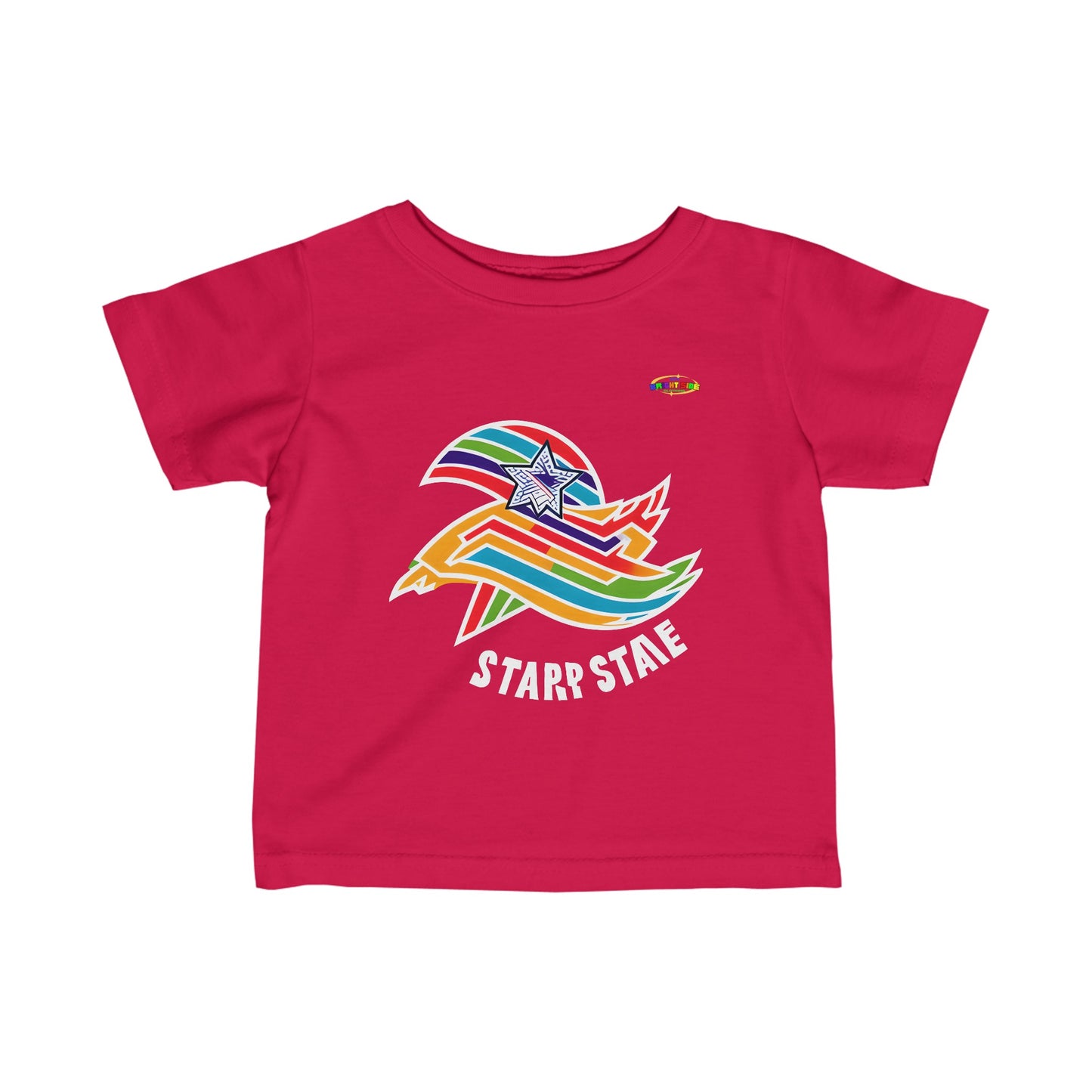 Rainbow Sports Star Logo Infant Fine Jersey Tee-MyBrightSideClothing