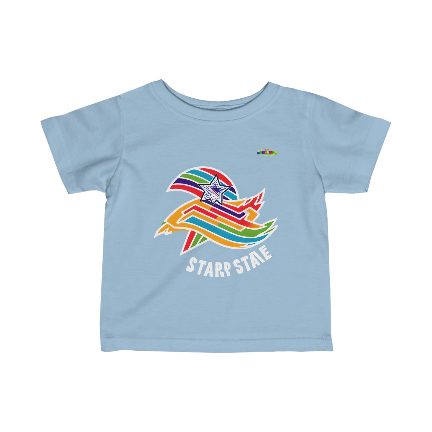 Rainbow Sports Star Logo Infant Fine Jersey Tee-MyBrightSideClothing