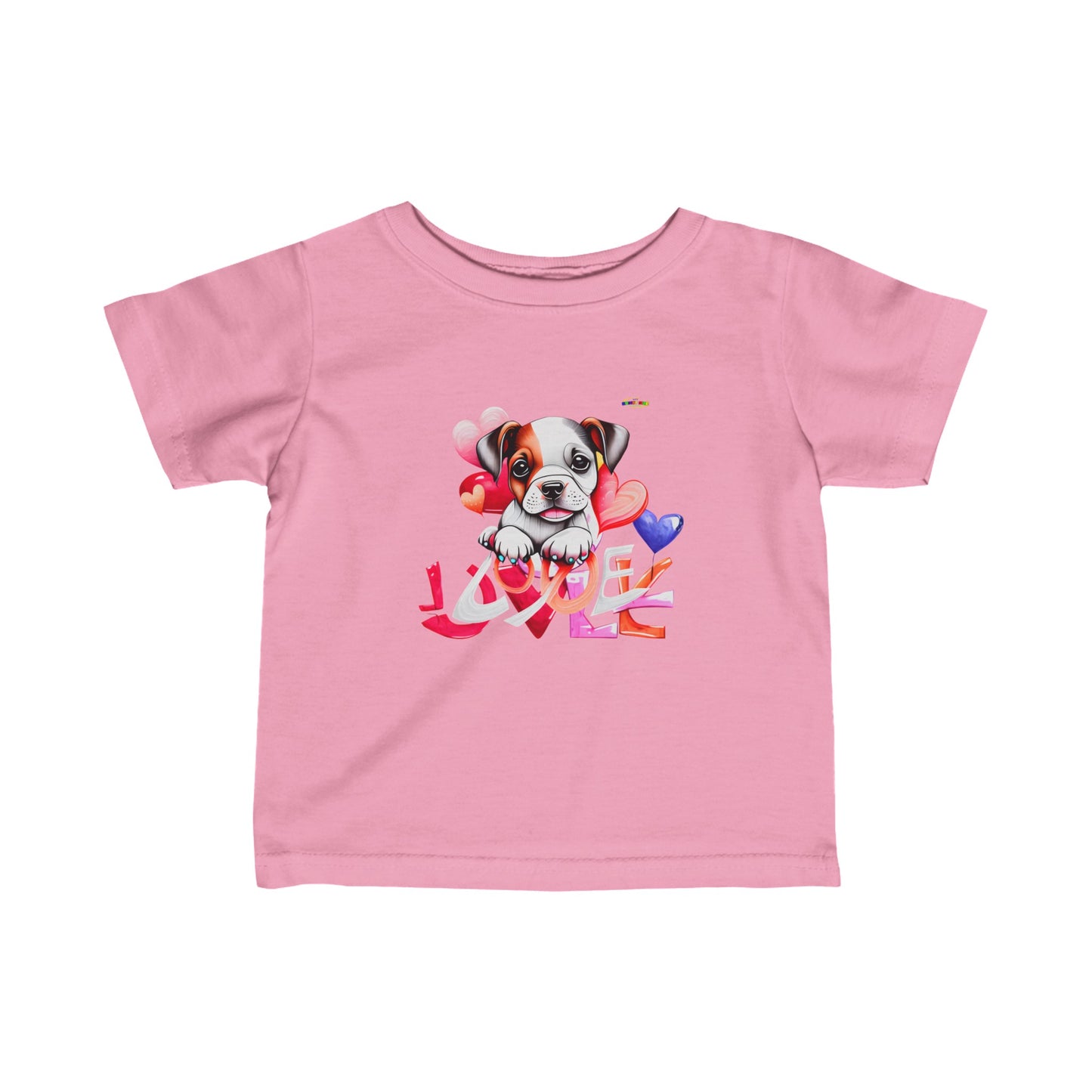 Cute Puppy Love Graphic Infant Fine Jersey Tee-My Bright Side Clothing