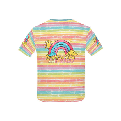 Rainbow Grunge Bright Life Logo Children's T-Shirt-My Bright Side Clothing