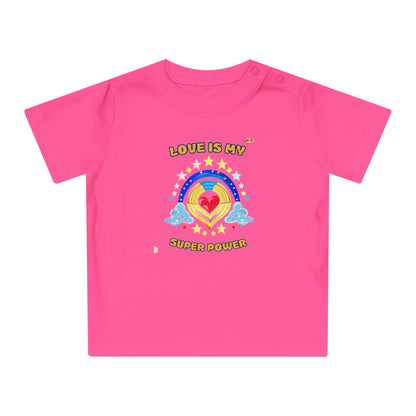 Love is My Super Power Rainbow and Heart Graphic Baby T-Shirt-My Bright Side Clothing