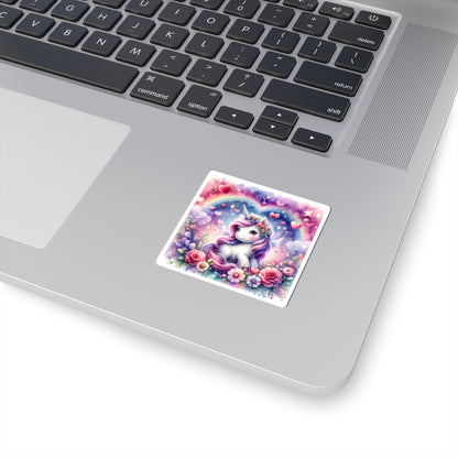 Magical Unicorn Love Kiss-Cut Sticker-My Bright Side Clothing