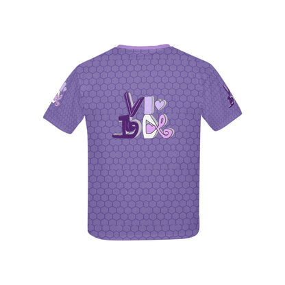 Beautiful Purple Love Abstract Graphic and Pattern Children's T-shirt-My Bright Side Clothing