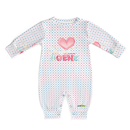 Cute Pastel Heart Pattern and Logo Baby Romper  -My Bright Side Clothing