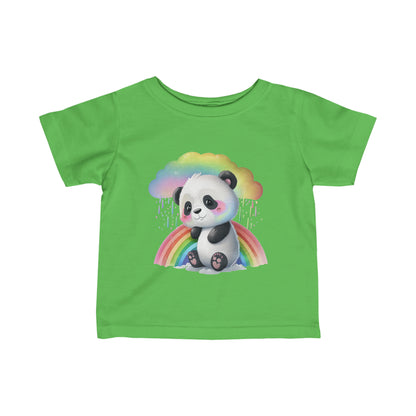 Cute Rainbow Panda Bear Infant Fine Jersey Tee-My Bright Side Clothing