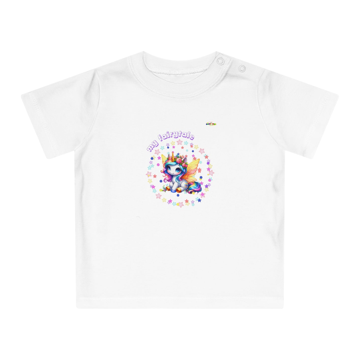 Cute My Fairy tale colourful baby unicorn logo Baby T-Shirt-My Bright Side Clothing