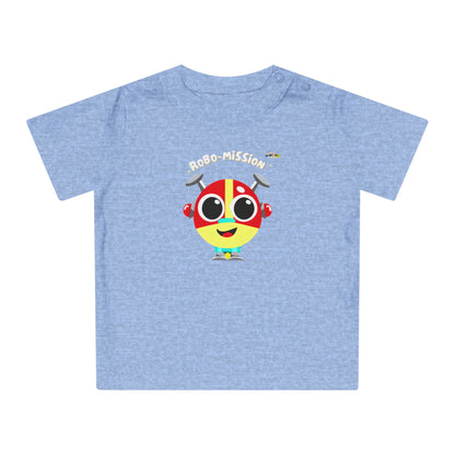 Cute little Robo Mission Robot Logo Baby T-Shirt -MyBrightSideClothing