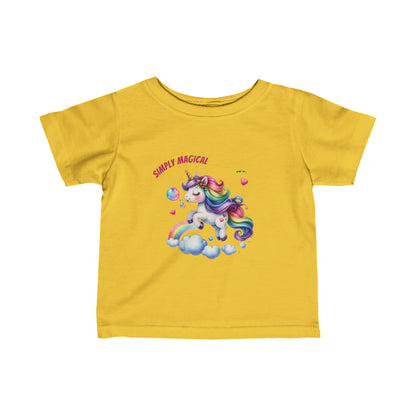 Cute Rainbow Unicorn Infant Fine Jersey Tee-My Bright Side Clothing