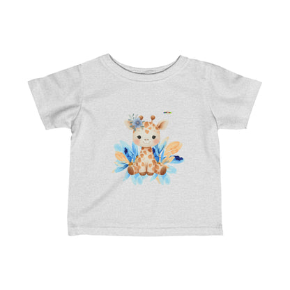 Cute Pastel Baby Giraffe  Infant Fine Jersey Tee-My Bright Side Clothing