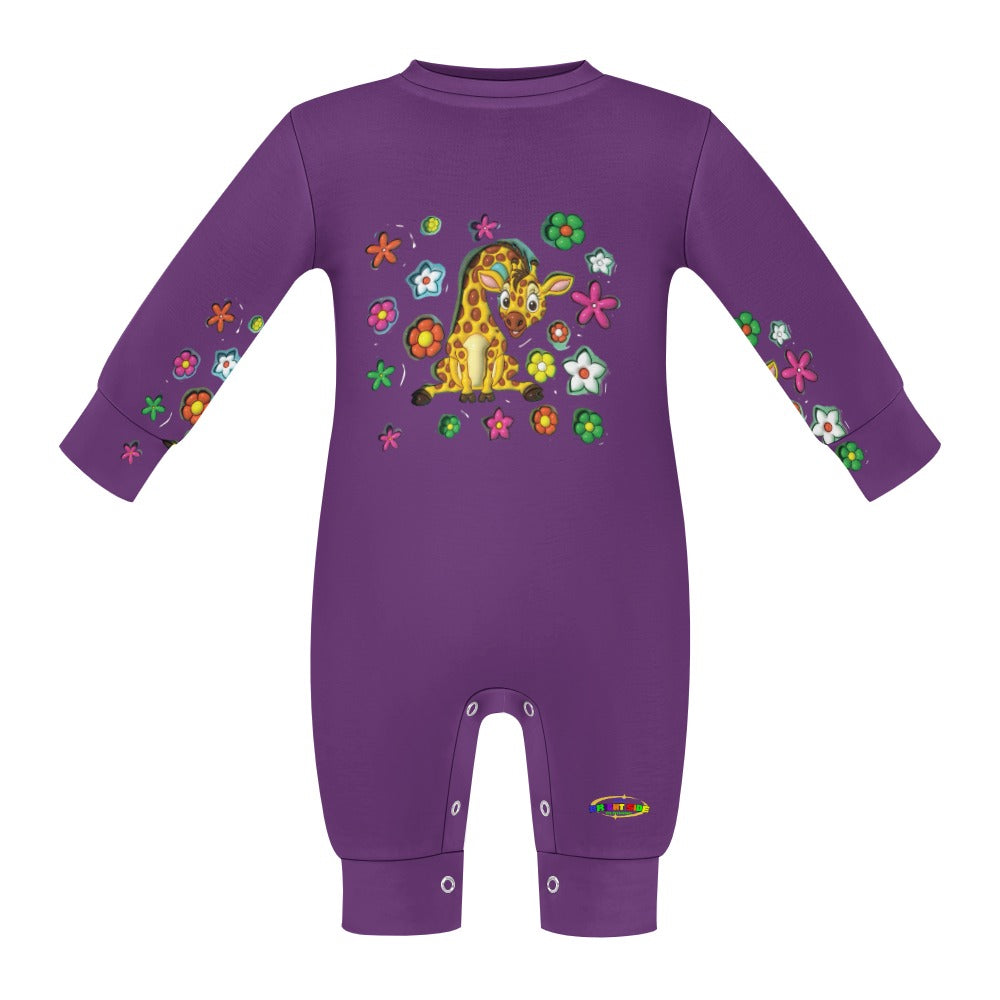 Cute Colourful Cartoon Giraffe Baby Romper-My Bright Side Clothing