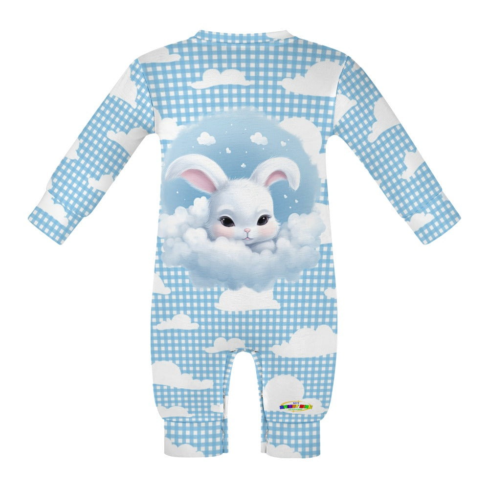 Cute Bunny and Cloud Pattern Baby Romper-My Bright Side Clothing