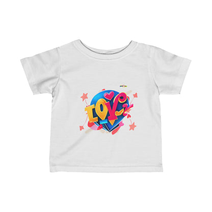 Cute Super Love Logo Infant Fine Jersey Tee-My Bright Side Clothing