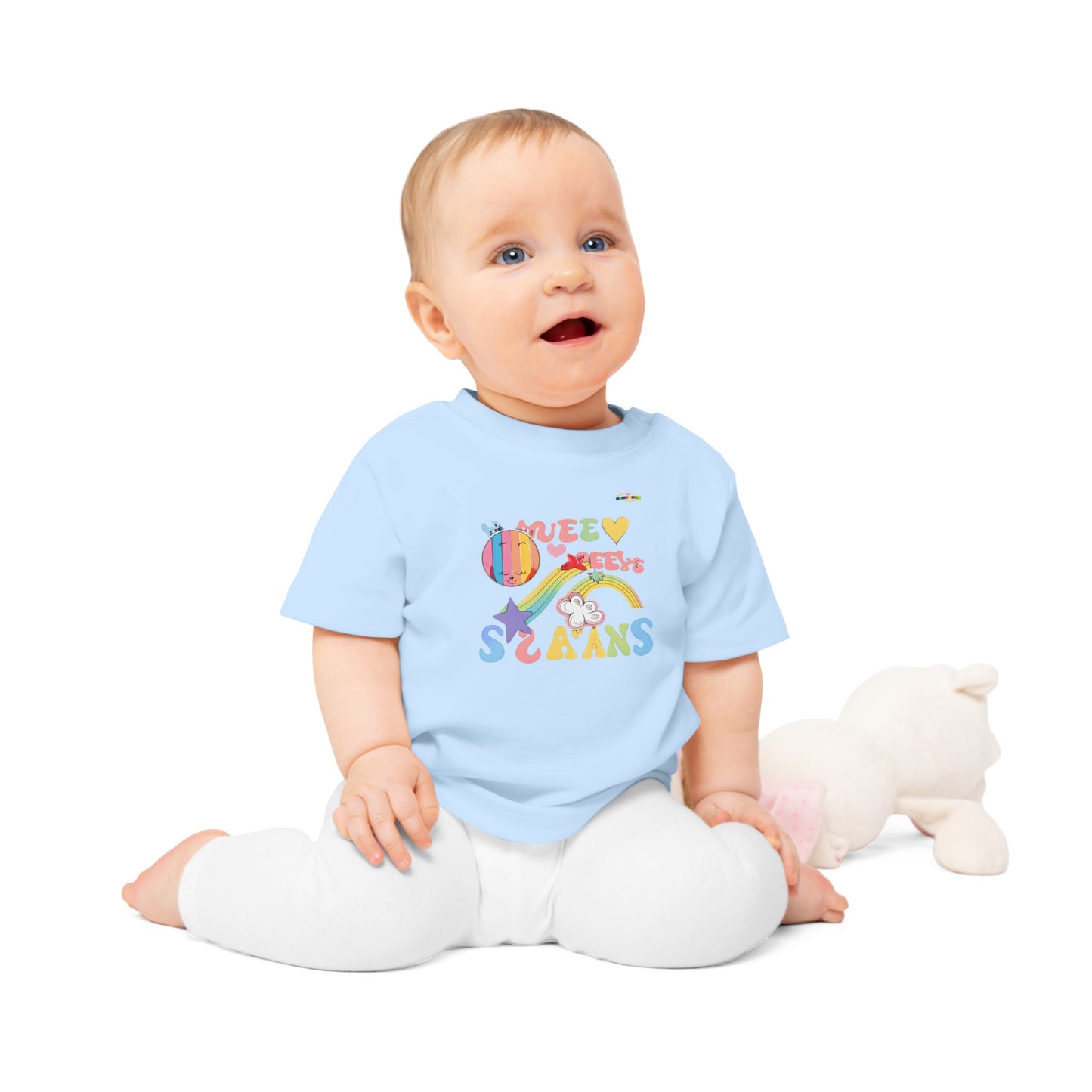 Groovy Rainbow Music Logo Baby T-Shirt--My Bright Side Clothing