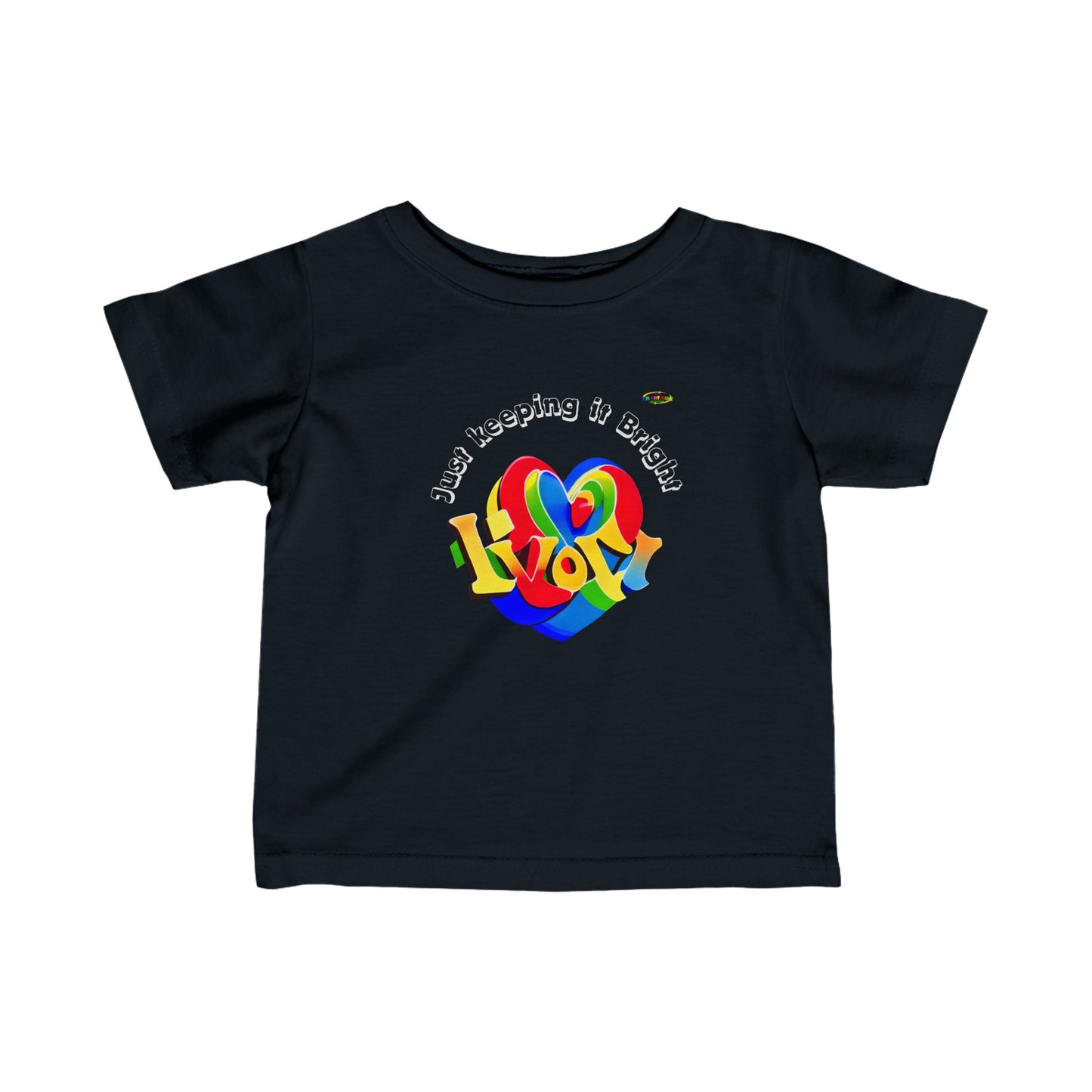 Cute Colourful Bright Heart Logo Infant Fine Jersey Tee-My Bright Side Clothing