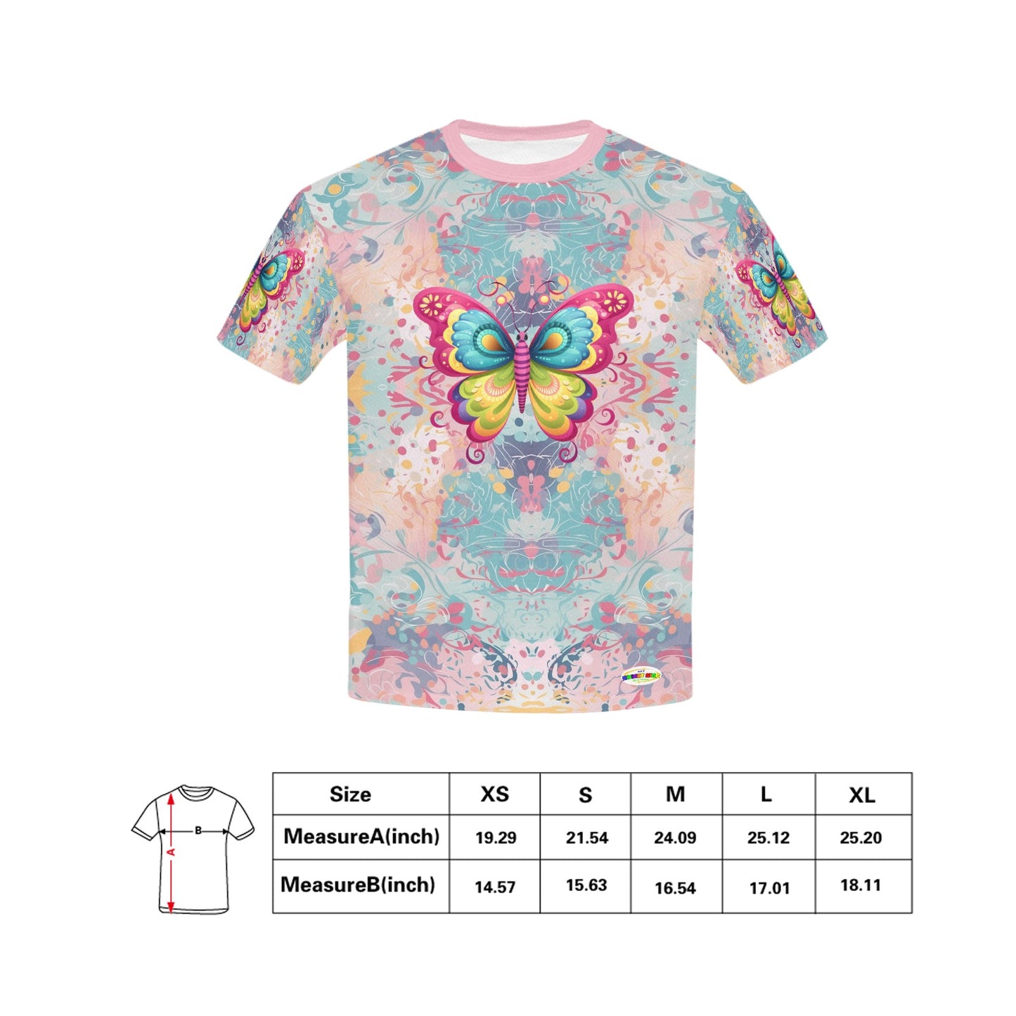 Beautiful Butterfly Abstract Children's T-shirt-My Bright Side Clothing