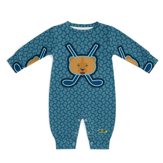 Cute Bear Hockey Logo Baby Romper-My Bright Side Clothing