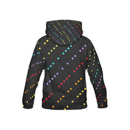 Rainbow Dots Pattern Children's Hoodie-My Bright Side Clothing