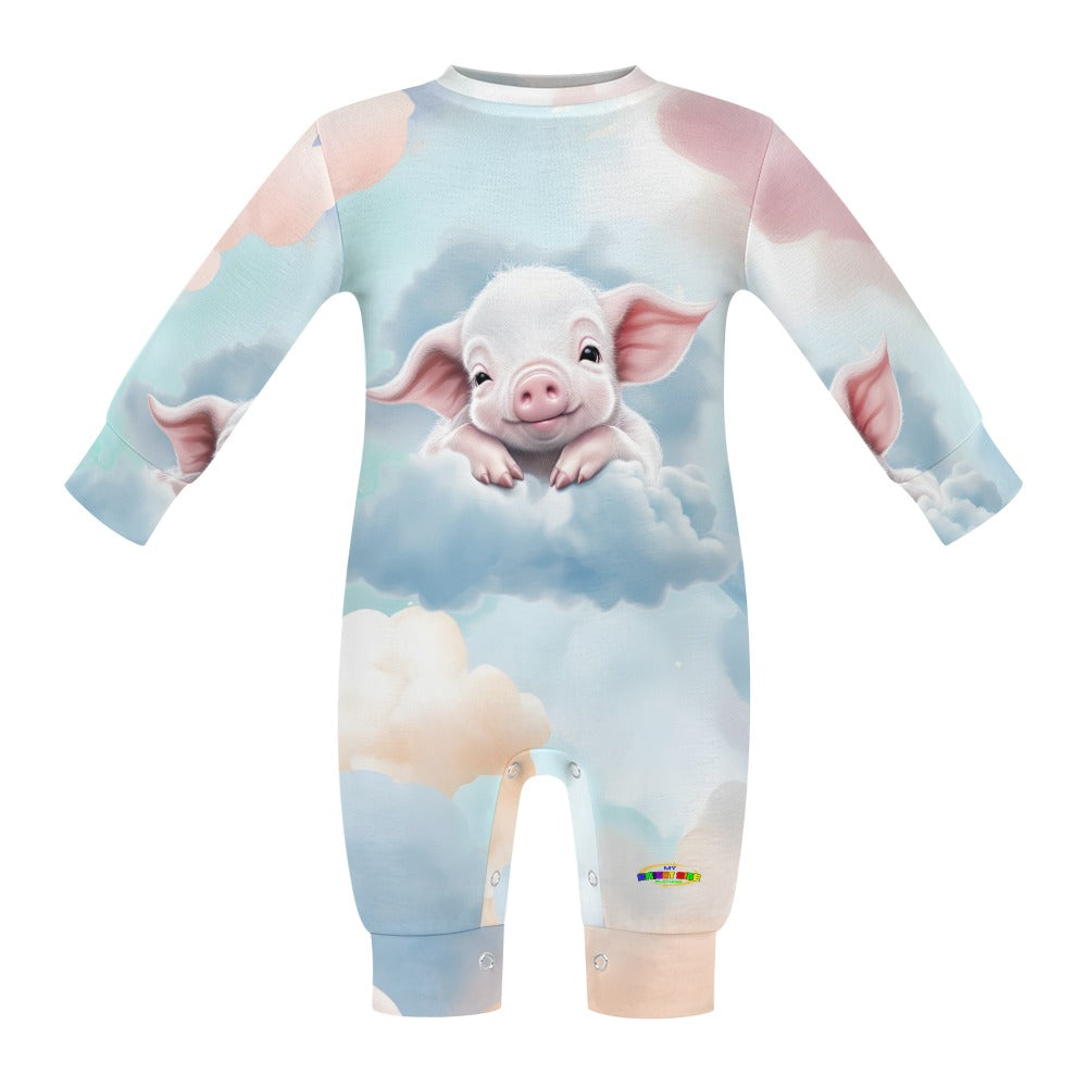 Cute little piglet and Cloud Pattern Baby Romper-My Bright Side Clothing