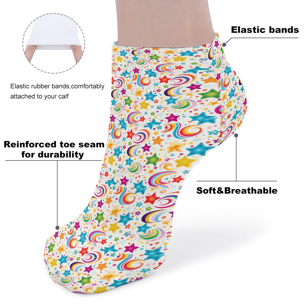 Star Rainbow Pattern Children's Comfortable Socks -5 Pairs -MyBrightSideClothing