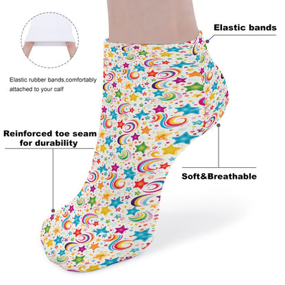 Star Rainbow Pattern Children's Comfortable Socks -5 Pairs -MyBrightSideClothing