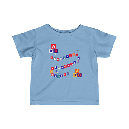 Cute Alphabet maze Infant Fine Jersey Tee-My Bright Side Clothing