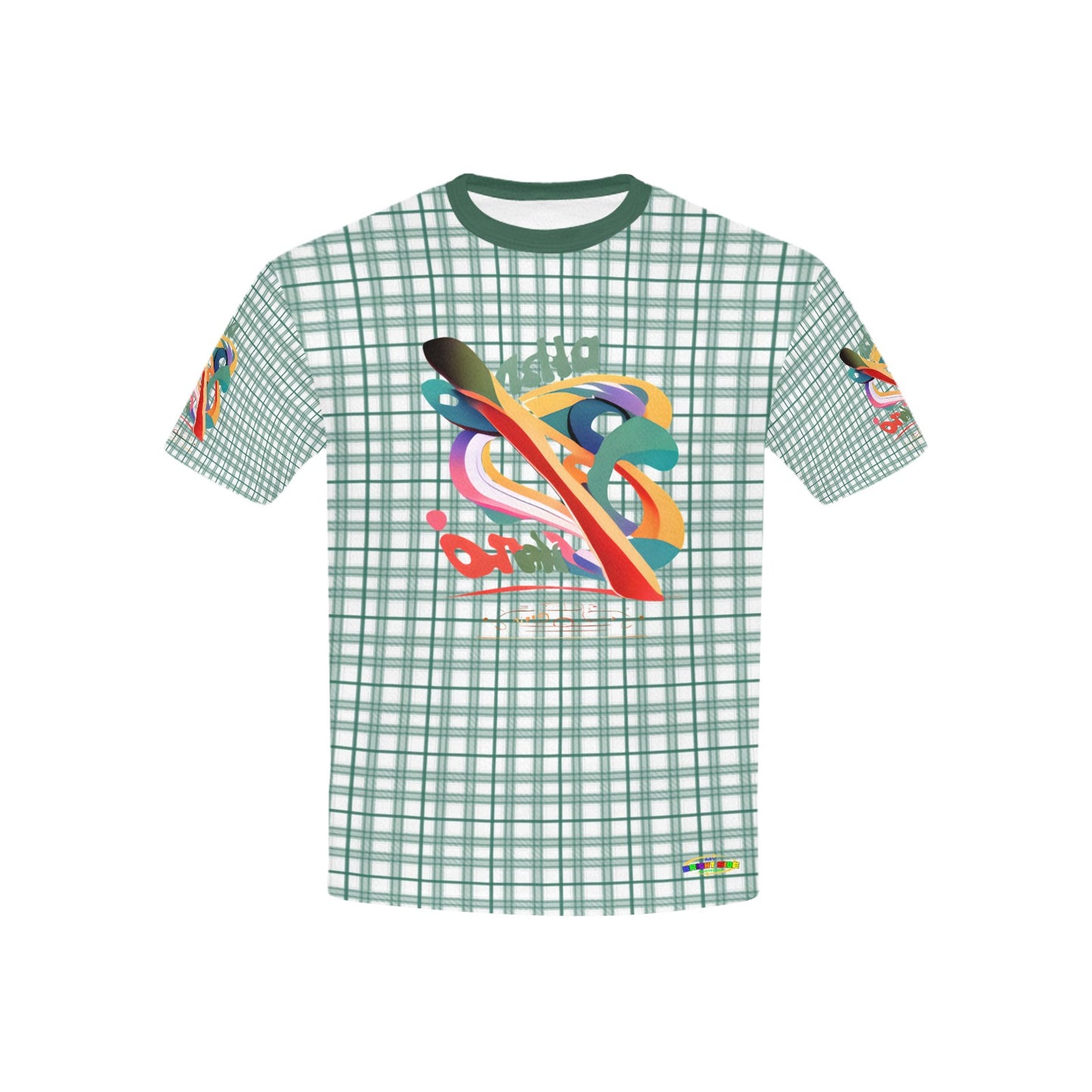 Retro Checkered Pattern and Logo Children's T-shirt -My Bright Side Clothing