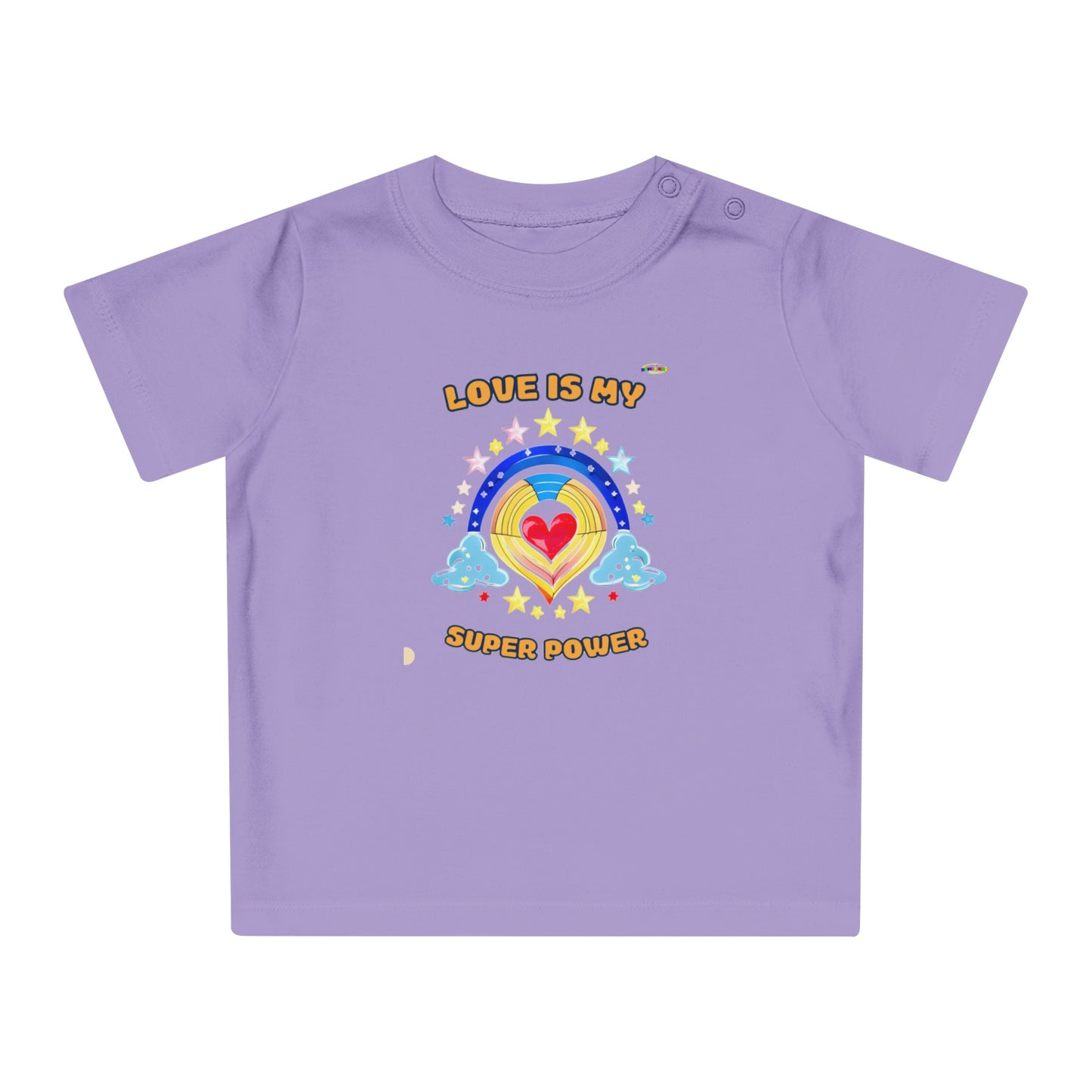 Love is My Super Power Rainbow and Heart Graphic Baby T-Shirt-My Bright Side Clothing