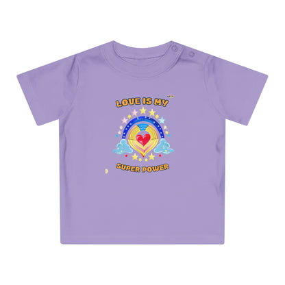 Love is My Super Power Rainbow and Heart Graphic Baby T-Shirt-My Bright Side Clothing