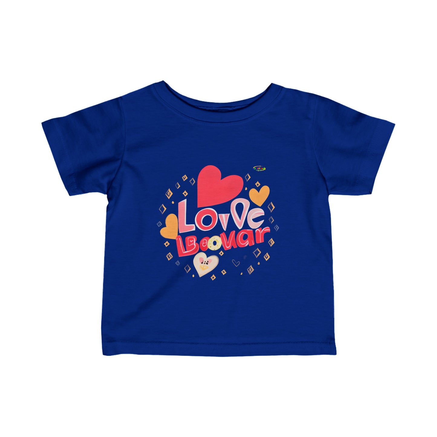 Cute Born 2 Be Loved Logo Infant Fine Jersey Tee--My Bright Side Clothing