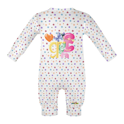 Cute Pastel Star Rainbow Maze Pattern Baby Romper  -My Bright Side Clothing