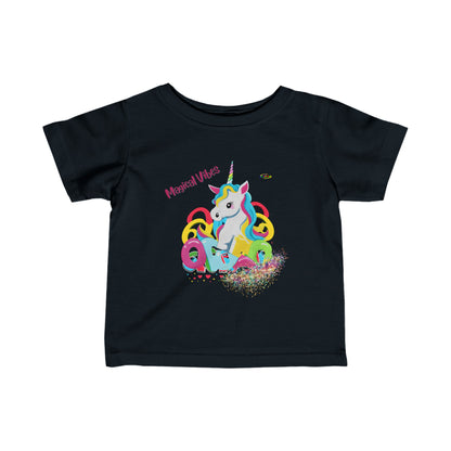 Cute Unicorn Graphic Infant Fine Jersey Tee-My Bright Side Clothing