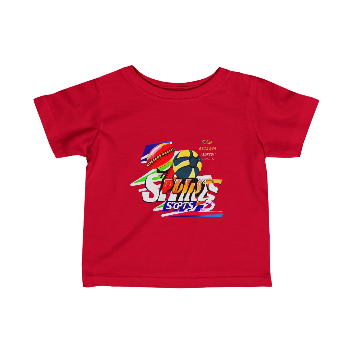 Cute Sports Logo Infant Fine Jersey Tee-My Bright Side Clothing