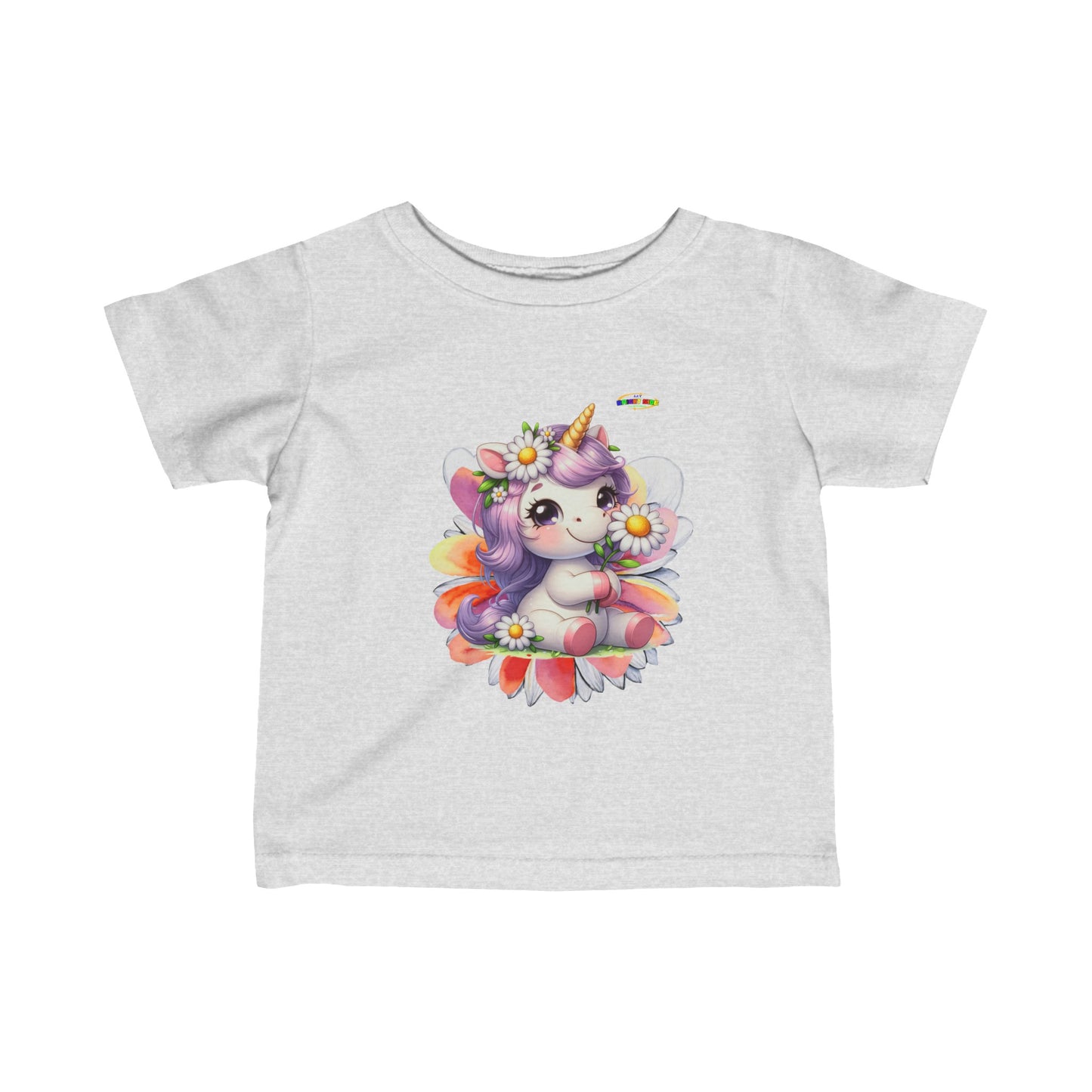 Cute Daisy Baby Unicorn Graphic Infant Fine Jersey Tee  -My Bright Side Clothing