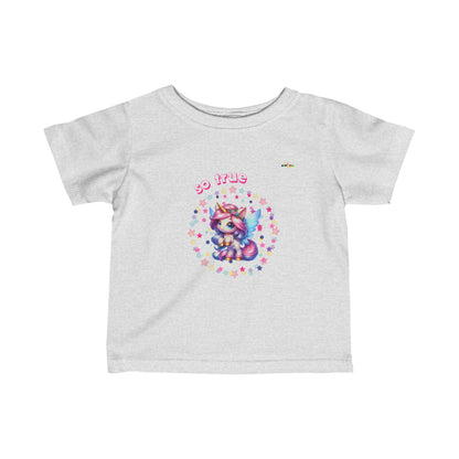 Cute Colourful So True Unicorn Logo Infant Fine Jersey Tee-My Bright Side Clothing