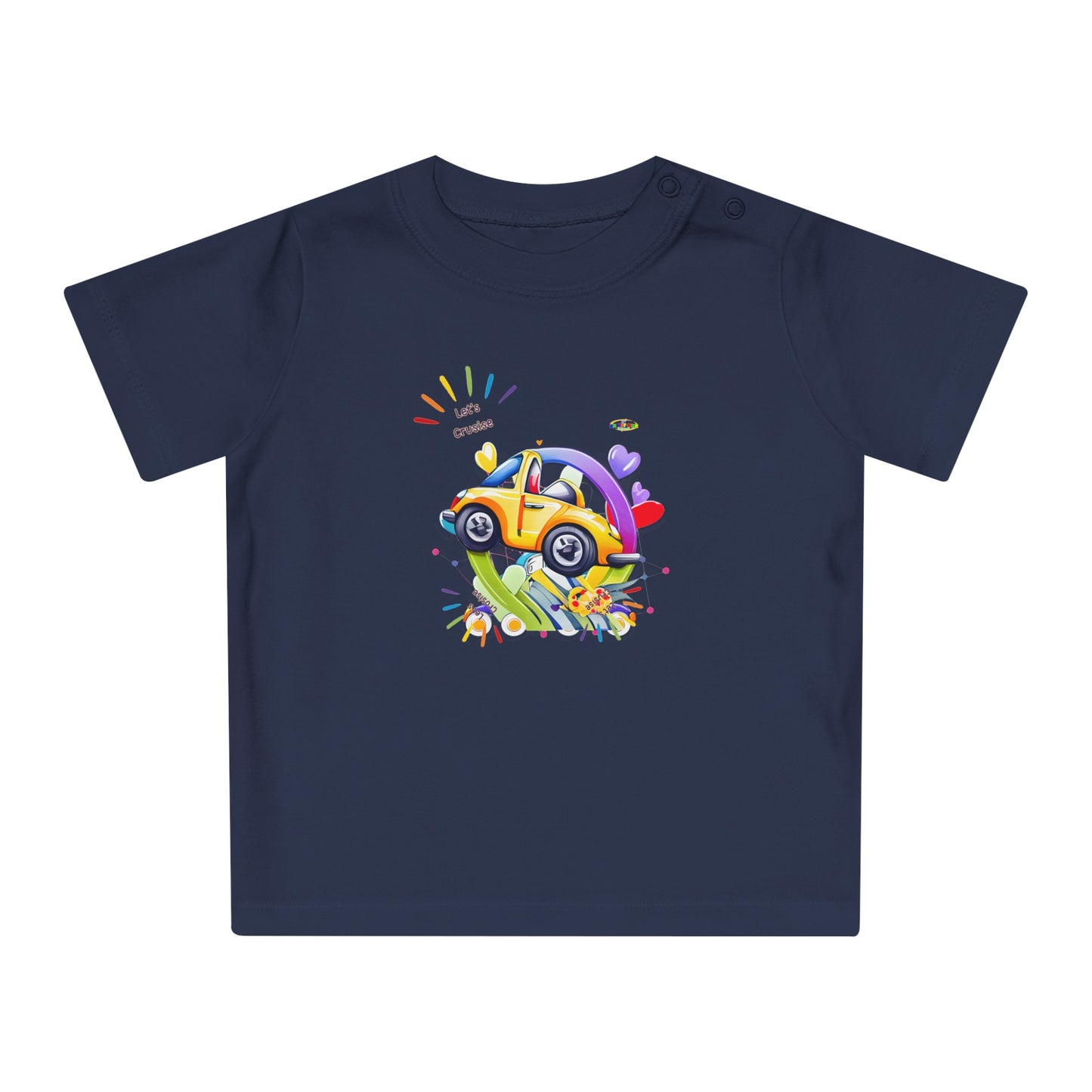 Cute Lets Cruise Car Graphic Baby T-Shirt-My Bright Side Clothing