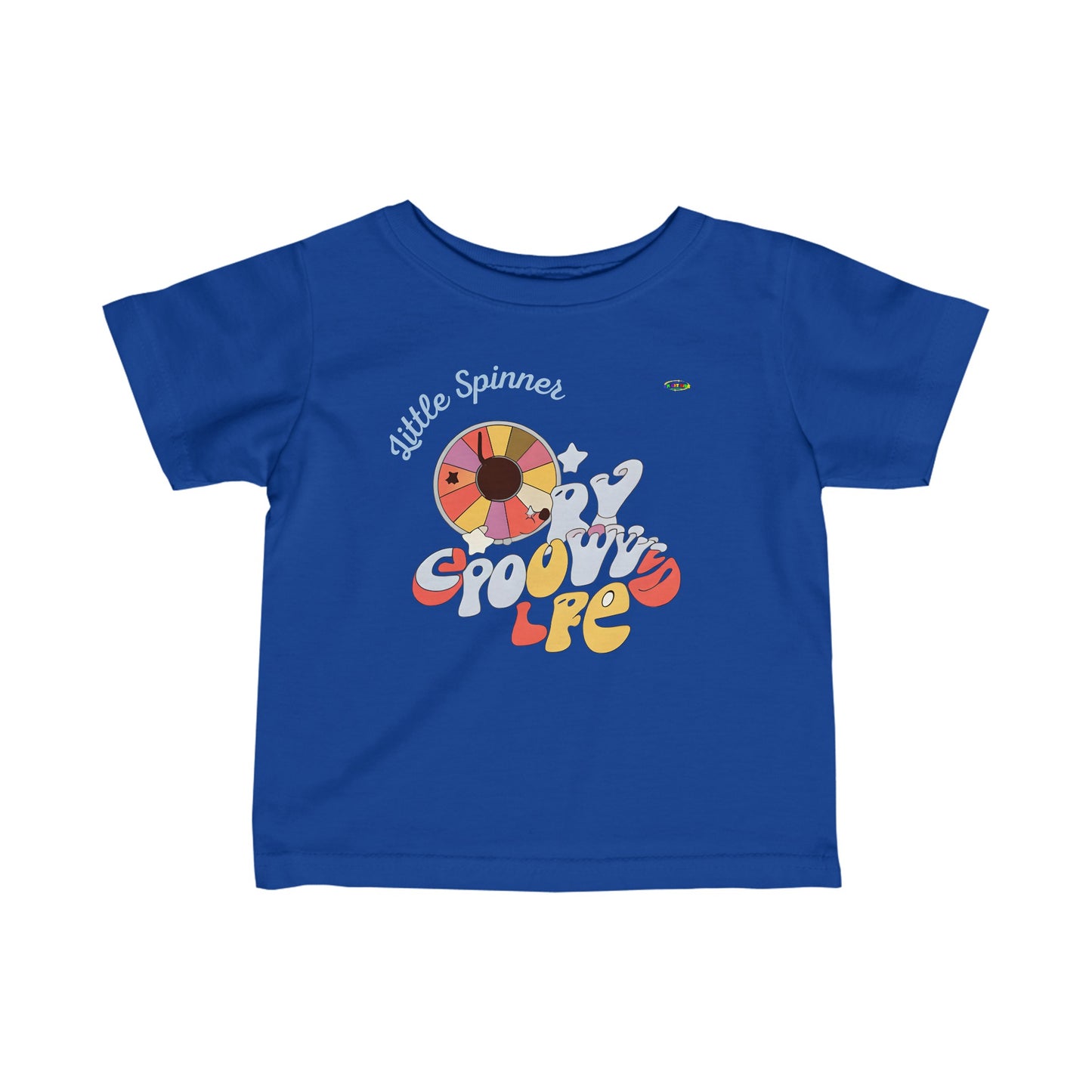 Little Spinner Cute groovy music record Logo Infant Fine Jersey Tee-MyBrightSideClothing