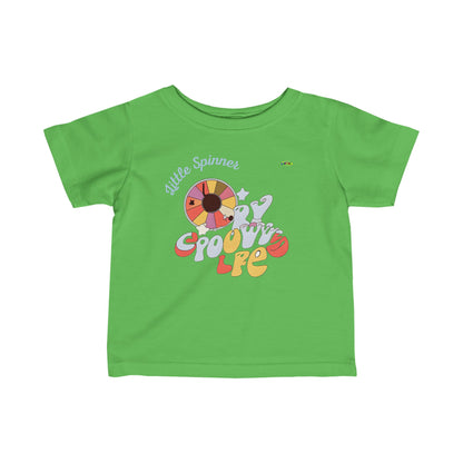 Little Spinner Cute groovy music record Logo Infant Fine Jersey Tee-MyBrightSideClothing